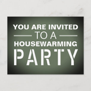 Grüne Plakathousewarming-Party Einladung