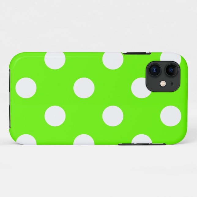 Grüne Polka-Punkte für die Frühjahrspassemate Case-Mate iPhone Hülle (Rückseite (Horizontal))
