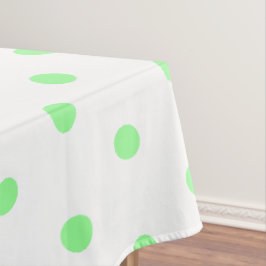 Grüne Polka-Punkte für WeißMinze Tischdecke