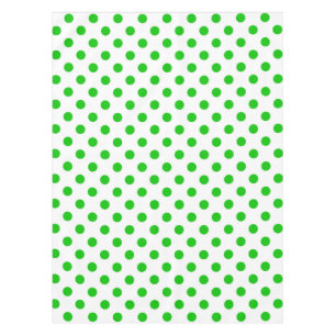 Grüne Polka-Punkte mit weißem Hintergrund Tischdecke
