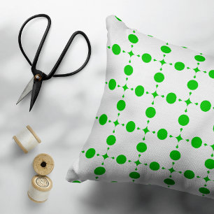 Grüne Polka-Punkte, Polka-Dot-Muster, Punkte, gepu Dekokissen
