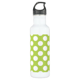 Grüne Polka-Punkte, Polka-Dot-Muster, Punkte, gepu Edelstahlflasche