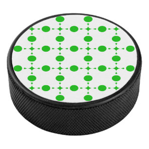 Grüne Polka-Punkte, Polka-Dot-Muster, Punkte, gepu Eishockey Puck