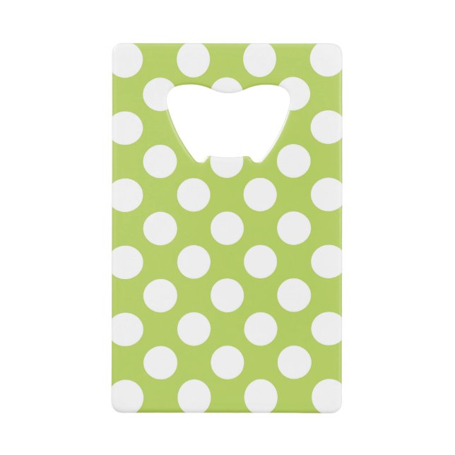 Grüne Polka-Punkte, Polka-Dot-Muster, Punkte, gepu Geldbeutel Flaschenöffner (Vorderseite)