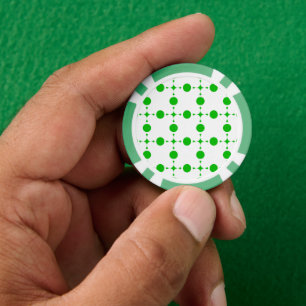 Grüne Polka-Punkte, Polka-Dot-Muster, Punkte, gepu Pokerchips