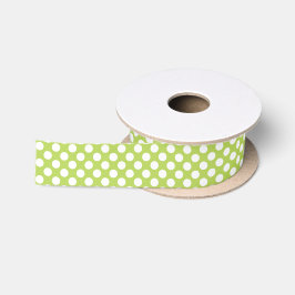 Grüne Polka-Punkte, Polka-Dot-Muster, Punkte, gepu Satinband