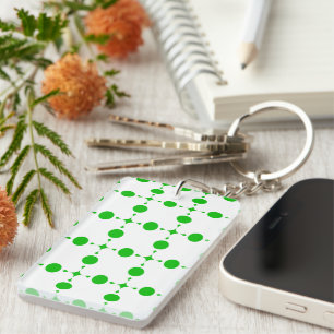 Grüne Polka-Punkte, Polka-Dot-Muster, Punkte, gepu Schlüsselanhänger