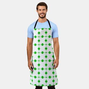 Grüne Polka-Punkte, Polka-Dot-Muster, Punkte, gepu Schürze