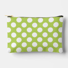 Grüne Polka-Punkte, Polka-Dot-Muster, Punkte, gepu Zubehörtasche
