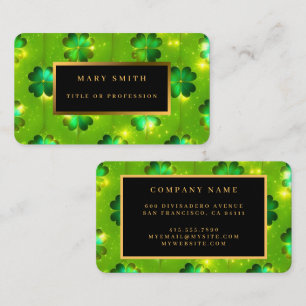 Grüne populäre St Patrick's Day Clover Collection Visitenkarte