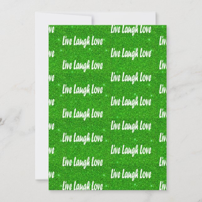 Grüne positive Nachricht von Live-Lagh-Liebe Einladung (Vorderseite)