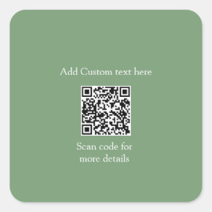 Grüne Prüfung QR Hinzufügen benutzerdefinierter Te Quadratischer Aufkleber