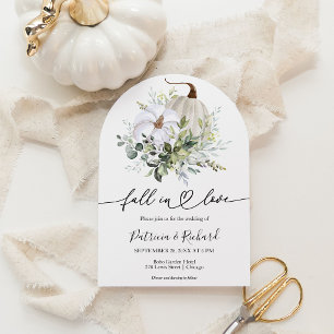 Grüne Pumpkin Fall Bridal Dusche Einladung
