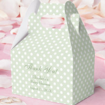 Grüne Punkte Baby Shower Geschenkbox