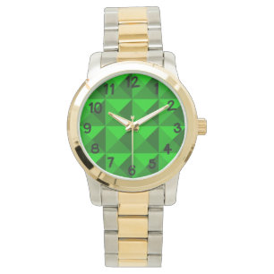 Grüne Pyramiden Armbanduhr