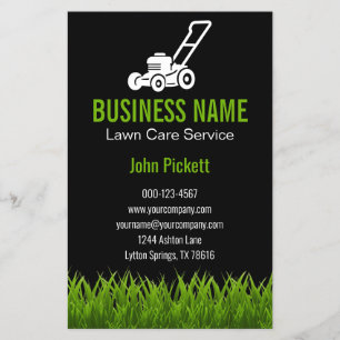 Grüne Rasenmäher Flyer