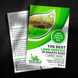 Grüne Rasenpflege Landscaping Mow Mulching Service Flyer