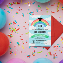 Grüne Regenbogenwolken Feiern wir den Graduate