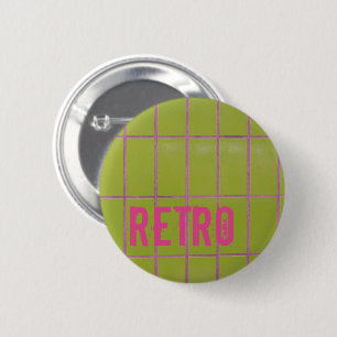 Grüne Retro-Kachel 80er 70er 60er Jahre Vintage-Hi Button