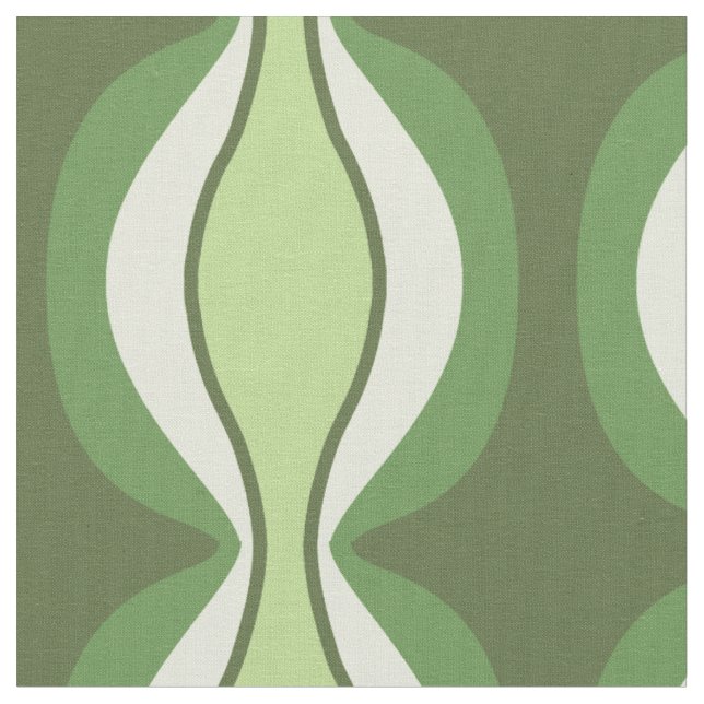 Grüne Retro-Mission-Fabric Stoff (Nahaufnahme)