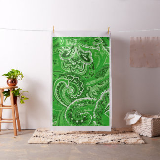Grüne Retro Paisley Bandanna/Bandana Stoff