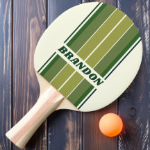 Grüne Retro-Streifen mit fünf Platinen mit Namen