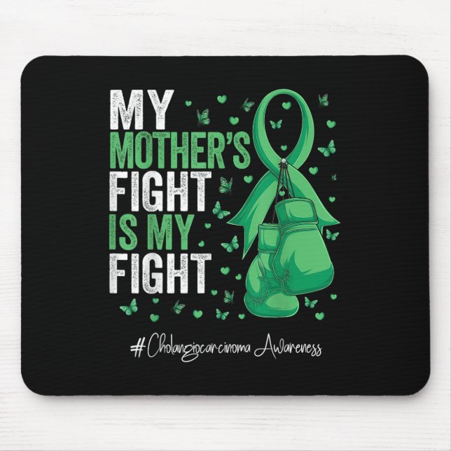 Grüne Ribbon Mutter Cholangiokarzinom Bewusstsein Mousepad (Vorne)