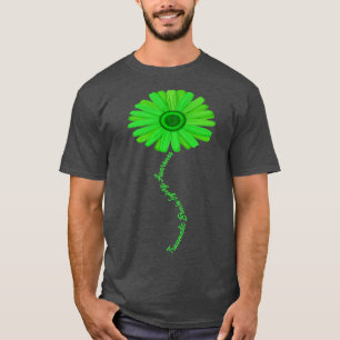 Grüne Ribbon Sonnenblume Traumatischer Hirnverletz T-Shirt