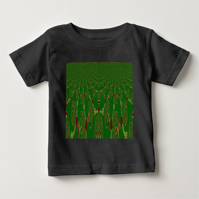 Grüne Roboter Baby T-shirt (Vorderseite)