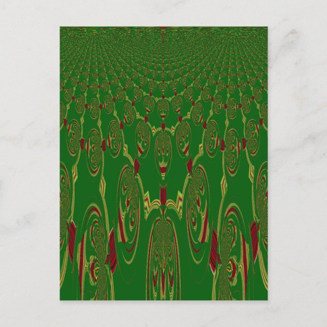 Grüne Roboter Postkarte (Vorderseite)