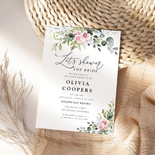 Grüne Rosa Bridal Dusche Einladung