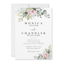 Grüne Rosa Rose Einladung