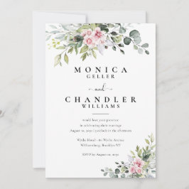 Grüne Rosa Rose Einladung