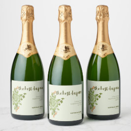 Grüne Rose Blumenzettel