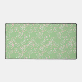 Grüne Rose florale botanische moderne Schreibtisch Schreibtischunterlage