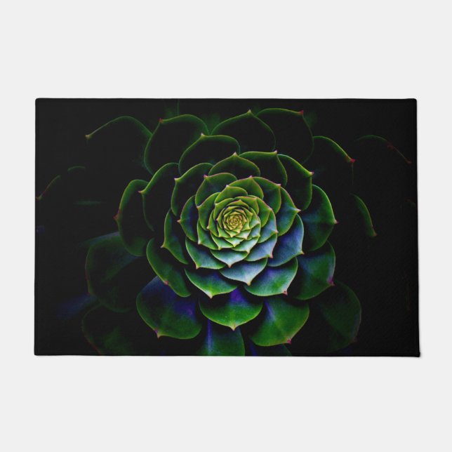 grüne Rose Fußmatte (Vorderseite)