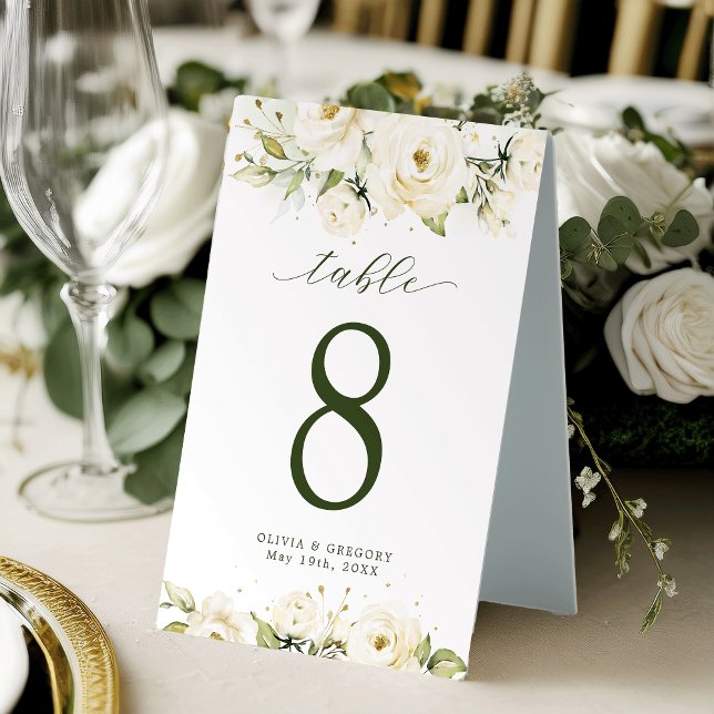 Grüne Rose Hochzeit Tischaufsteller (Von Creator hochgeladen)