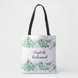 Grüne Rose Personalisiert Bridesmaid Totasche Tasche