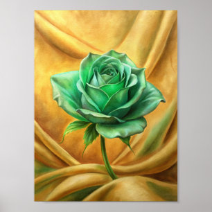 Grüne Rose Poster