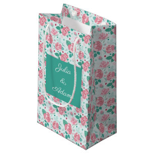 Grüne Rosen-Geschenktasche Kleine Geschenktüte