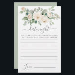 Grüne Rosenblume Datum Nachtkarte<br><div class="desc">Eine wunderschöne weiße Rosenstraße mit Blumenmuster schmückt diese Date Night Card. Wenn Sie mehr passende Produkte benötigen,  schreiben Sie mir bitte.</div>