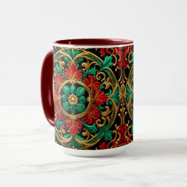 Grüne Rot dekorative Tasse