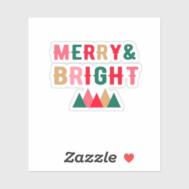 Grüne rot und braun muffe Typografie Aufkleber (Blatt)