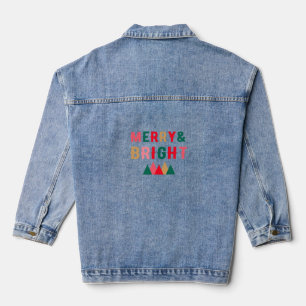 Grüne rot und braun muffe Typografie Jeansjacke