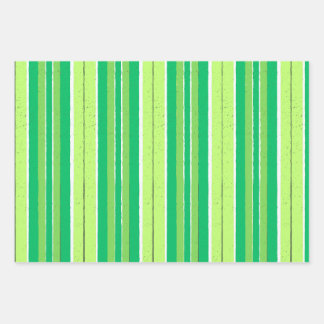 Grüne rote und blaue geometrische Streifen Geschenkpapier Set