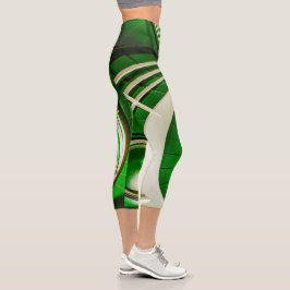 Grüne Rundtreppe Capri Leggings