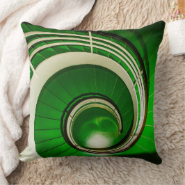 Grüne Rundtreppe Kissen