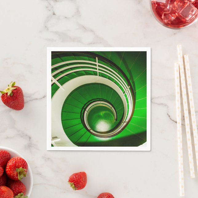 Grüne Rundtreppe Serviette (Beispiel)
