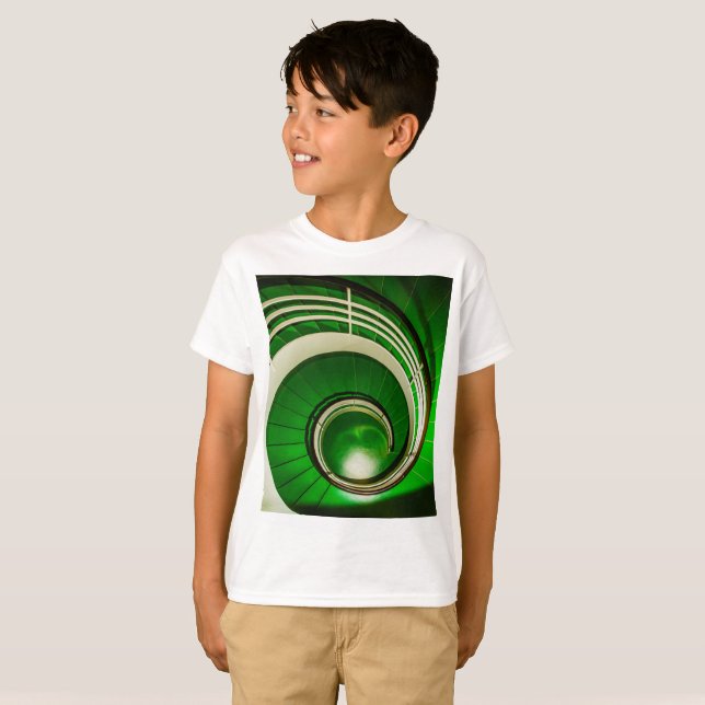 Grüne Rundtreppe T-Shirt (Vorne ganz)