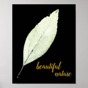 Grüne Rustikale Blätter Natur Liebe Malerische Art Poster